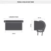Tenda a rullo semifiltrante Rodi L 45 x H 252 cm grigio scuro