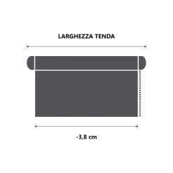 Tenda a rullo semifiltrante Rodi L 150 x H 252 cm bianco