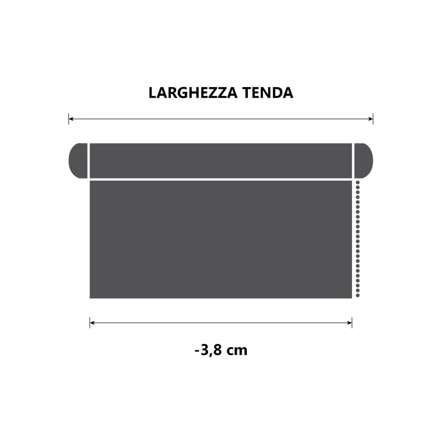 Tenda a rullo semifiltrante Rodi L 45 x H 252 cm bianco