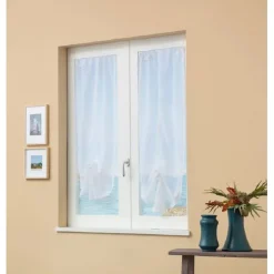 Tenda a vetro Allegra L 45x H 150 cm bianco
