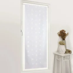 Tenda a vetro Florine L 90 x H 240 cm bianco