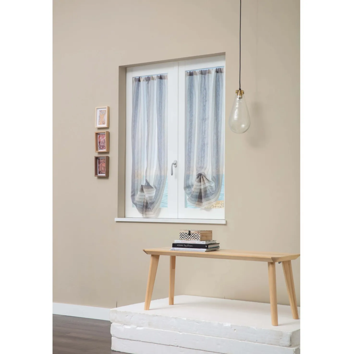 Tenda a vetro Sanremo L 60 x H 150 cm grigio