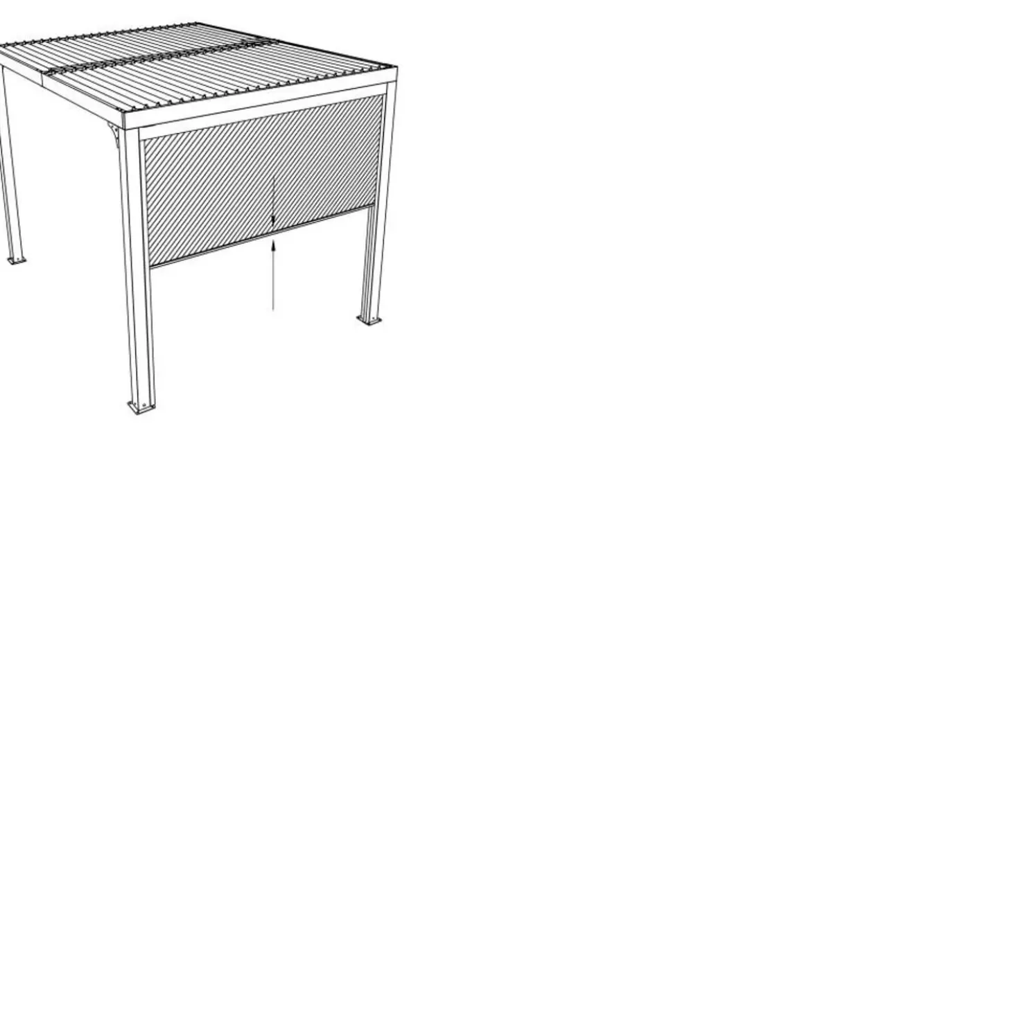 Tenda accessoria per pergola bioclimatica 2430 antracite