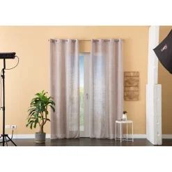 Tenda arredo Laisy L 140 x H 280 cm tortora