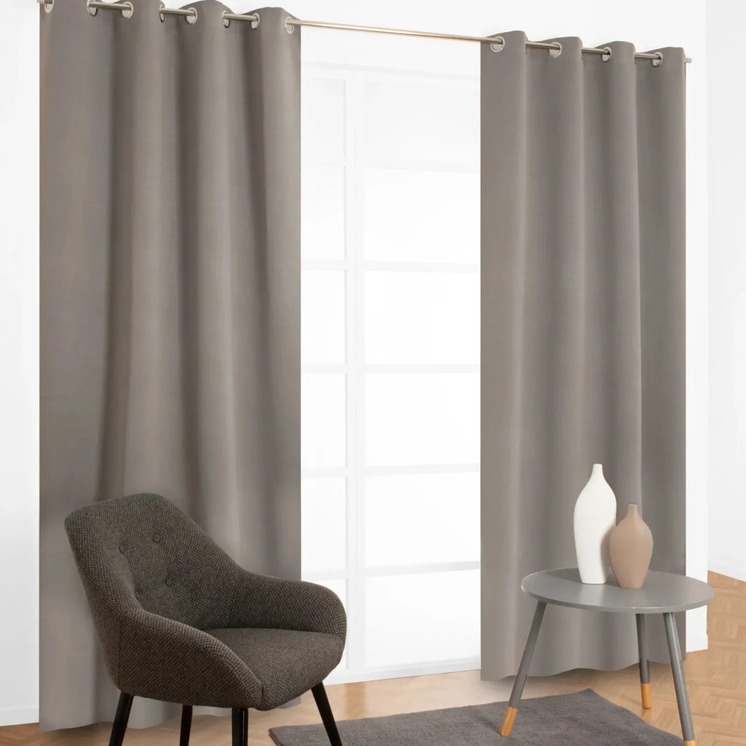 Tenda arredo Orus L 135 x H 280 cm grigio