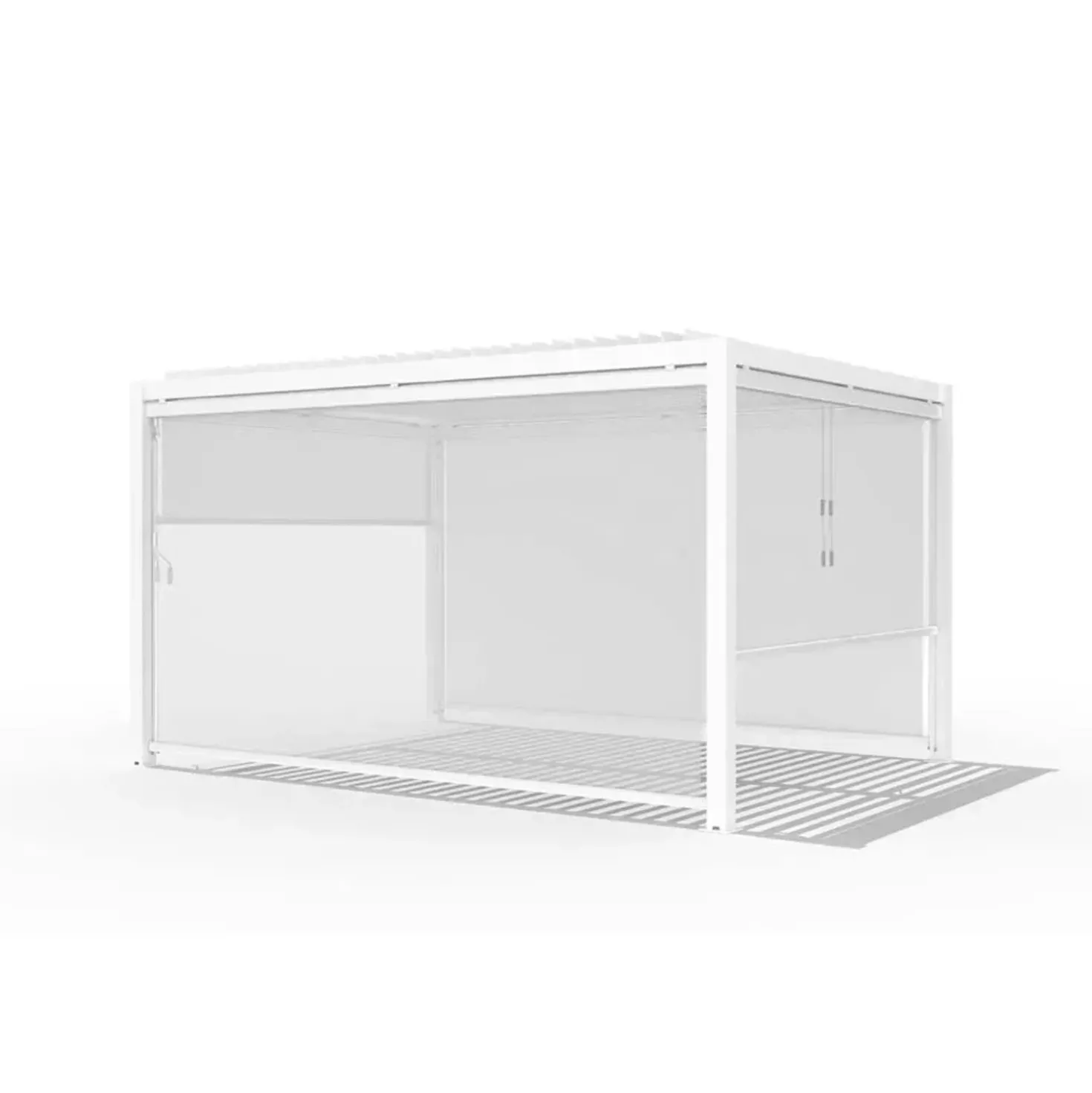 Tenda avvolgibile Calicantus Zip Screen bianco in Textilen grigio 3 m