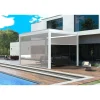 Tenda avvolgibile Calicantus Zip Screen bianco in Textilen grigio 4 m