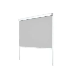 Tenda avvolgibile Calicantus Zip Screen bianco in Textilen grigio 4 m