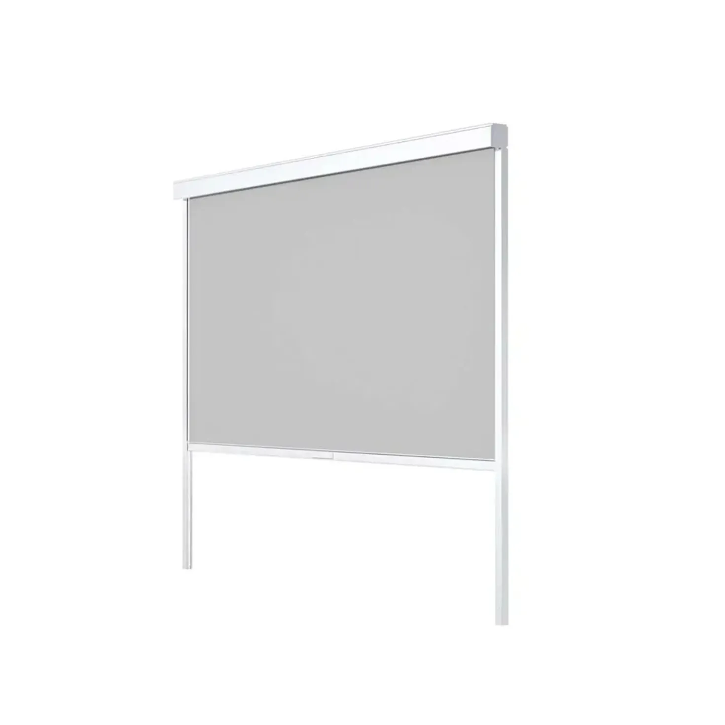 Tenda avvolgibile Calicantus Zip Screen bianco in Textilen grigio 4 m