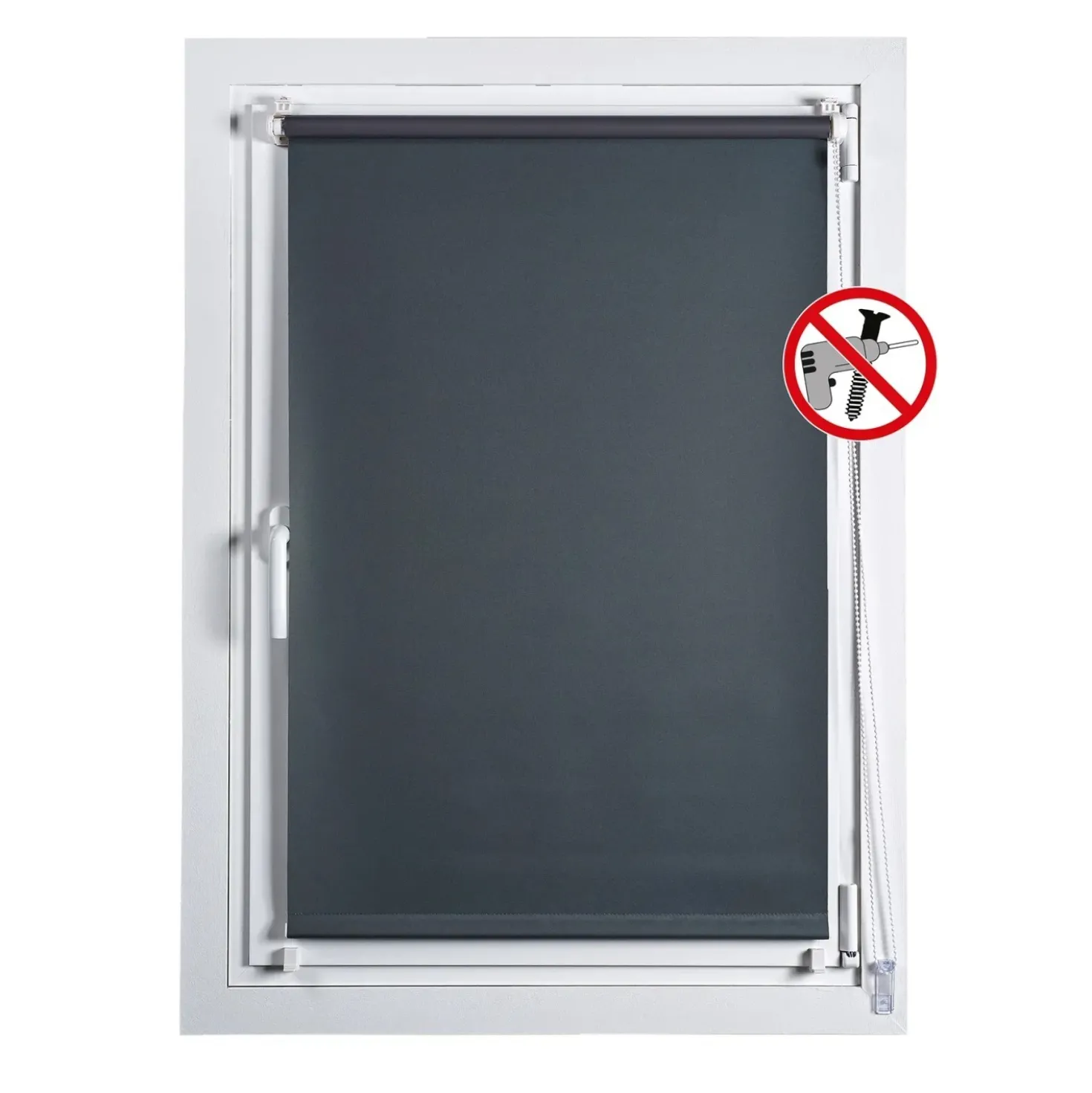 Tenda Clip & Fix colore grigio 150x180 cm
