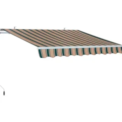 Tenda da sole a bracci articolati 395x250 cm beige/verde