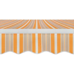 Tenda da sole a bracci articolati 295x200 cm beige/giallo