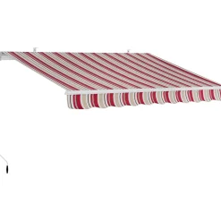 Tenda da sole a bracci articolati 395x250 cm beige/bordeaux