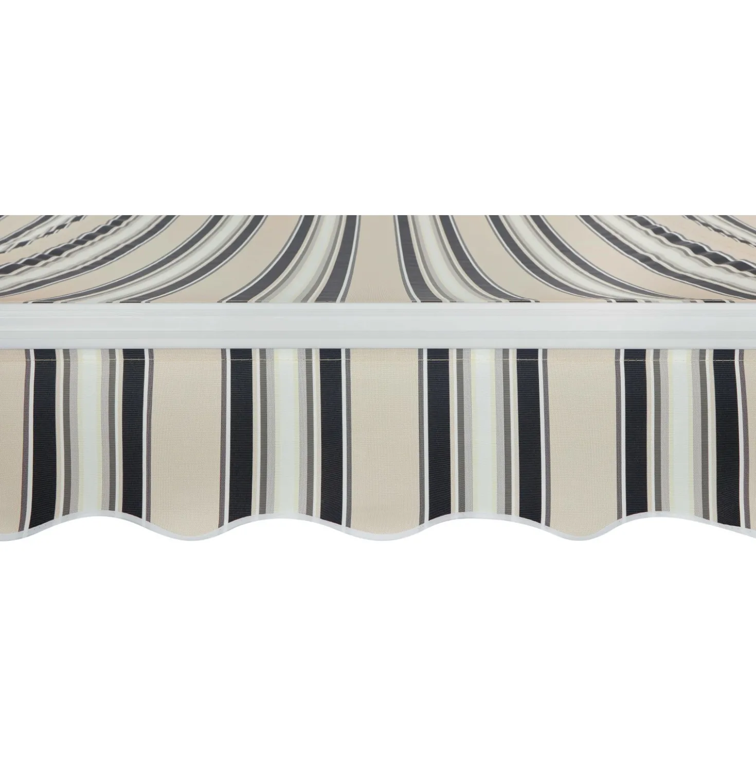 Tenda da sole a braccio reclinabile 395x250 cm beige/grigio