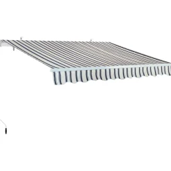Tenda da sole a braccio reclinabile 395x250 cm beige/grigio