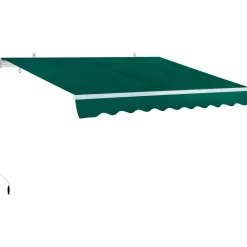 Tenda da sole a braccio reclinabile 395x250 cm verde