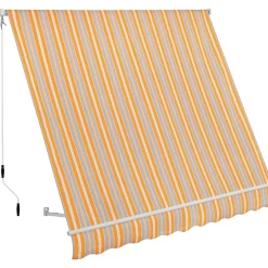 Tenda da sole a caduta con braccetti 250x250 cm beige/giallo