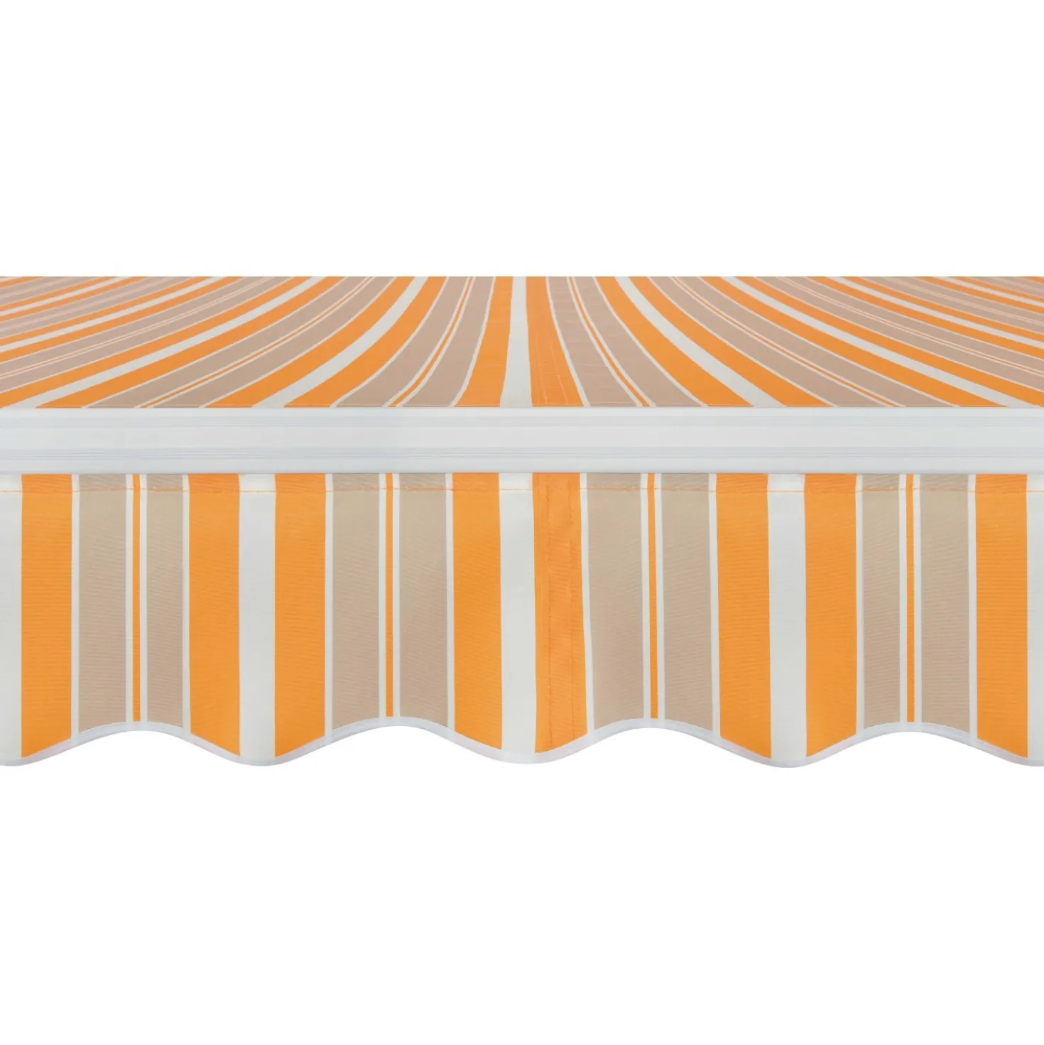 Tenda da sole a caduta con braccetti 250x250 cm beige/giallo