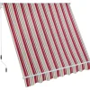 Tenda da sole a caduta con braccetti 250x250 cm beige/bordeaux