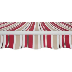 Tenda da sole a caduta con braccetti 250x250 cm beige/bordeaux
