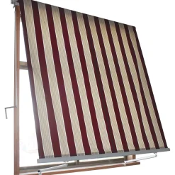 Tenda da sole a caduta con braccetti Milos 100x250 cm beige-verde