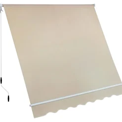 Tenda da sole a caduta con braccetti 250x250 cm beige