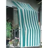 Tenda da sole a caduta verticale con anelli 145x300 cm verde rigato