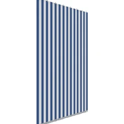 Tenda da sole a caduta verticale con anelli 145x300 cm blu rigato