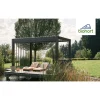 Tenda da sole per pergola Biohort elettrica grigio quarzo met 272x235 cm