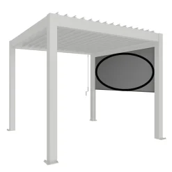 Tenda da sole per pergola Biohort elettrica grigio quarzo met 272x235 cm