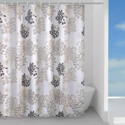 Tenda doccia Caffè in tessuto 180x200 cm beige
