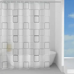 Tenda doccia Domino in peva 240x200 cm grigia