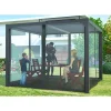 Tenda zanzariera per pergola bioclimatica 3630 antracite H231xL300xP360 cm