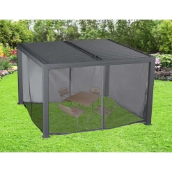 Tenda zanzariera per pergola bioclimatica 3630 antracite H231xL300xP360 cm