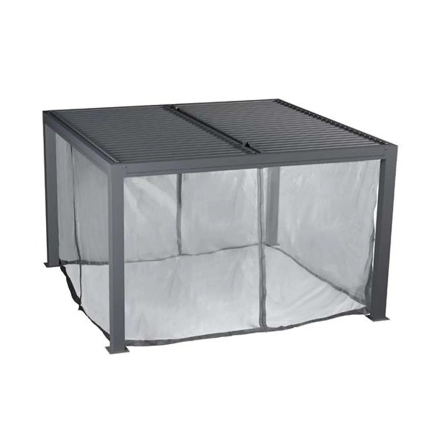 Tenda zanzariera per pergola bioclimatica 3630 antracite H231xL300xP360 cm