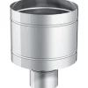 Terminale a botte diam.100 acciaio inox sp.0,5 mm