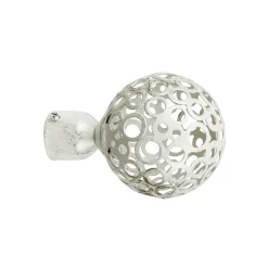 Terminale bastone tenda Boccia in ferro avorio Ø 20 mm 1 pz
