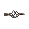 Terminale bastone tenda Ciorciola in ferro bronzo Ø 20 mm 1 pz