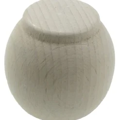 Terminale bastone tenda Palla in legno bianco antico 23 mm 2 pz