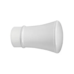Terminale bastone tenda Tromba in alluminio bianco Ø 20 mm 1 pz