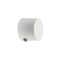 Terminale bastone tenda Tappo in alluminio bianco Ø 20 mm 2 pz