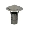 Terminale canna fumaria antipioggia base tonda in acciaio inox Ø 100 mm