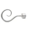 Terminale per bastone tenda Hook argento opaco Ø 2 cm 2 pz