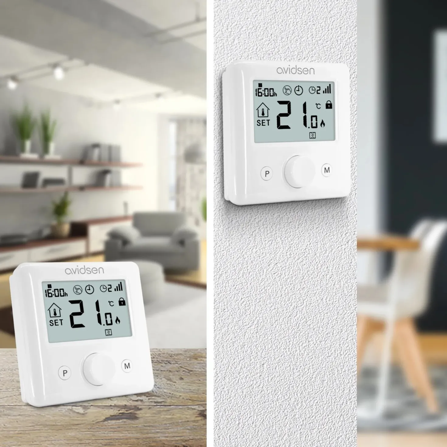 Termostato Smart Home Wifi Avidsen HomeFlow WL a batteria wireless