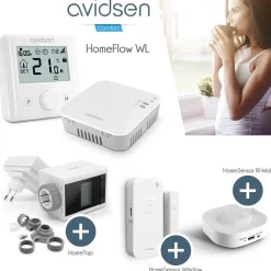 Termostato Smart Home Wifi Avidsen HomeFlow WL a batteria wireless