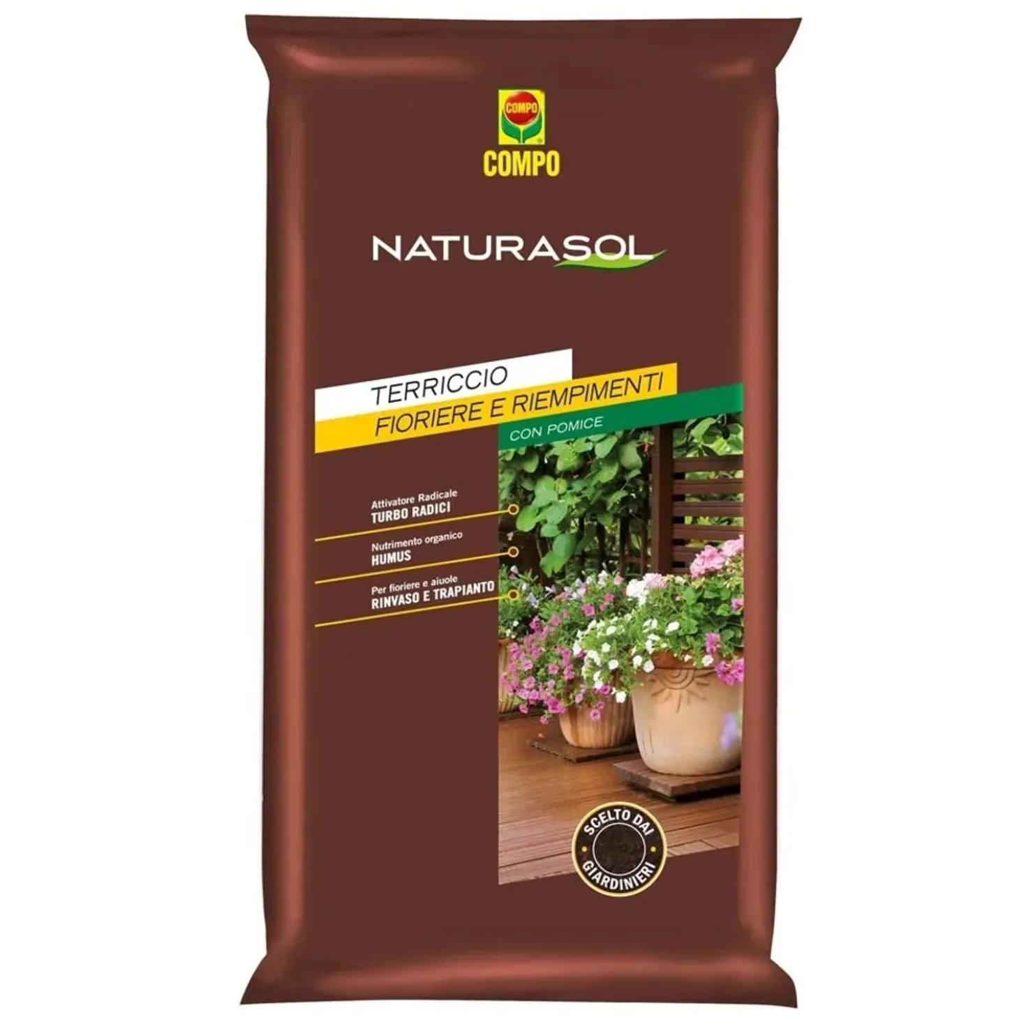 Terriccio per fiorirere e riempimenti Compo Naturasol® 70 l