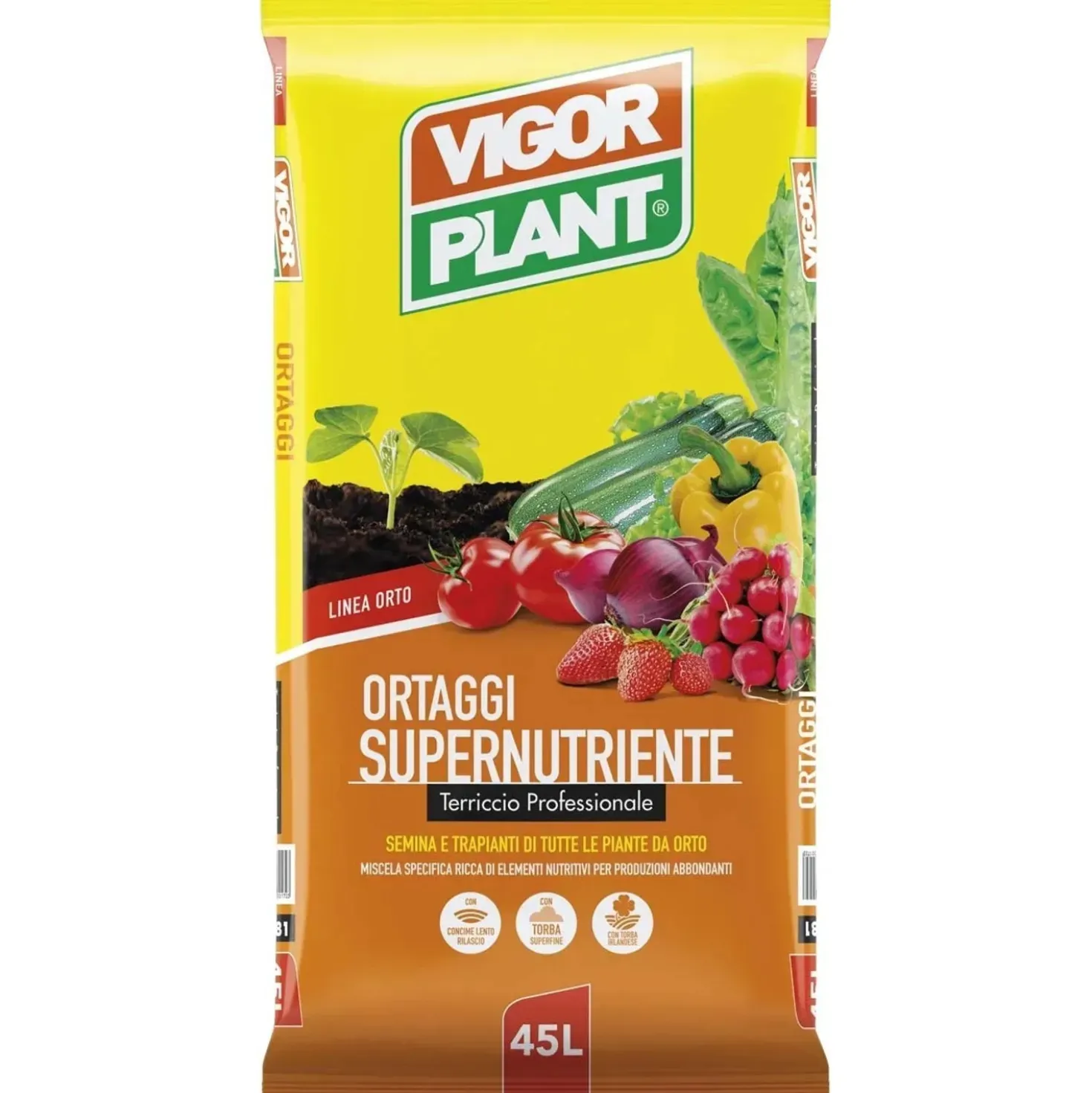 Terriccio per ortaggi Vigorplant supernutriente professionale 45 l