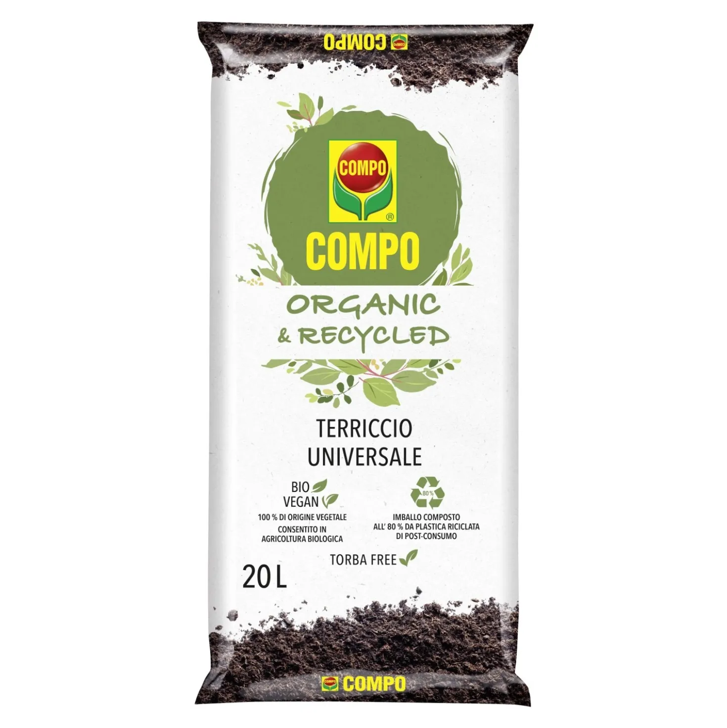 Terriccio universale Compo Organic&Recycled 20 l