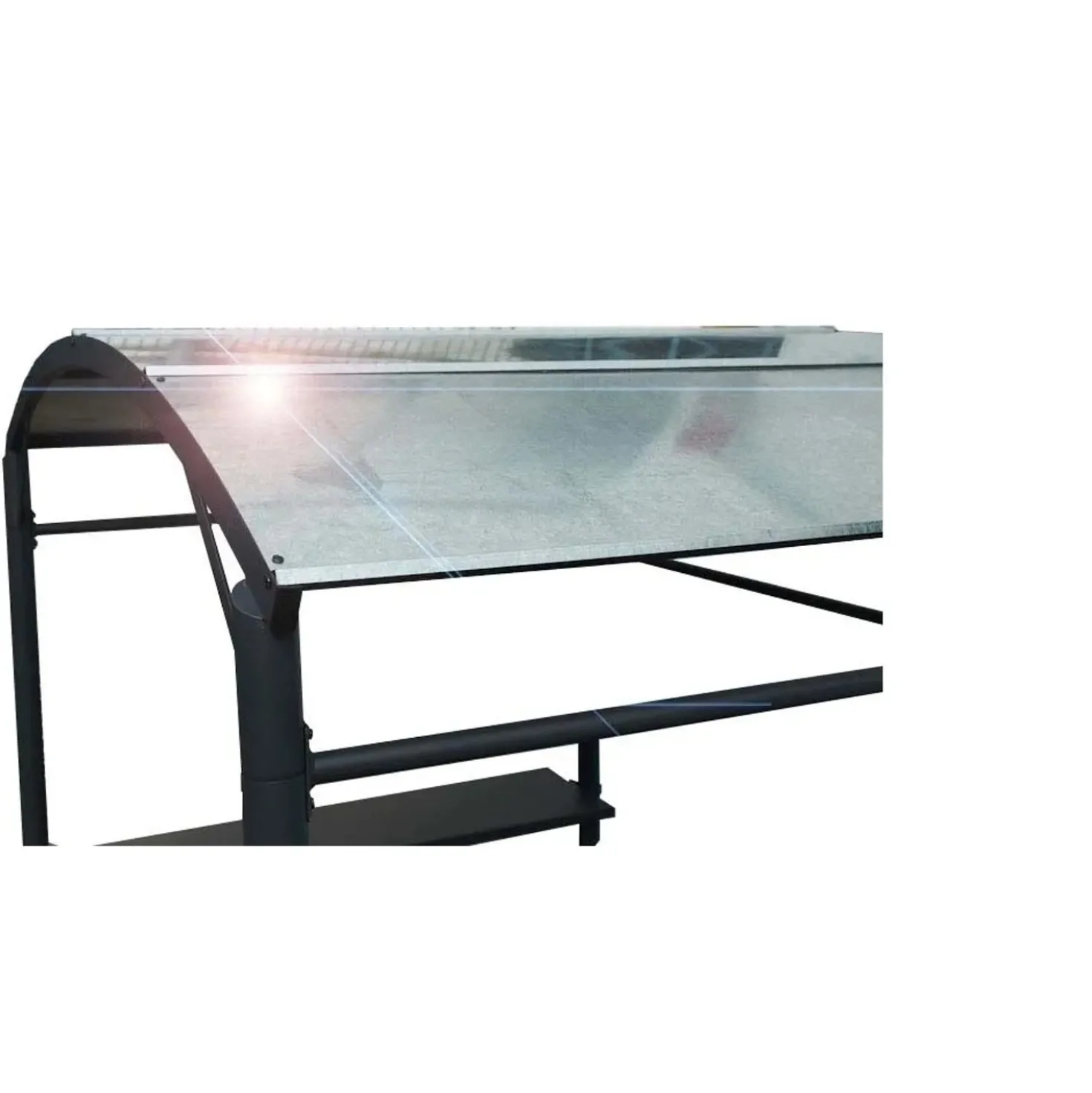 Tettoia barbecue in acciaio antracite 167x128 cm