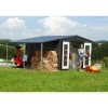 Tettoia laterale Biohort casetta Europa gr 6/7 grigio scuro metallizzato